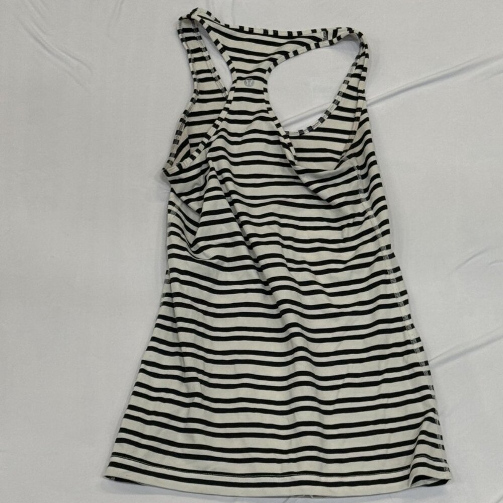 Lululemon Striped Racerback Tank – Black & White – Size 6